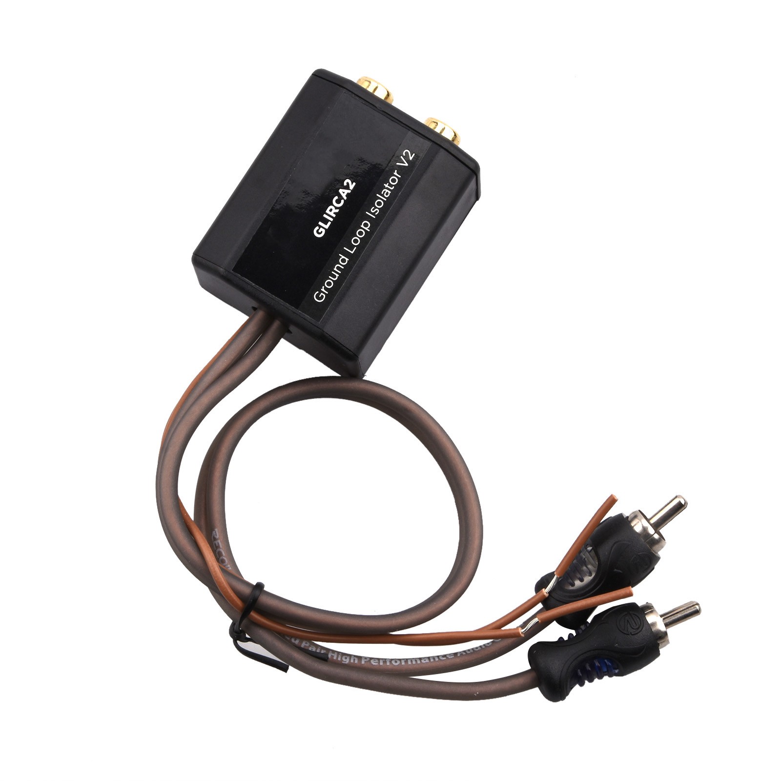 Portable 2-Channel RCA Stereo Ground Loop Isolator Eliminates Amplifier Noise