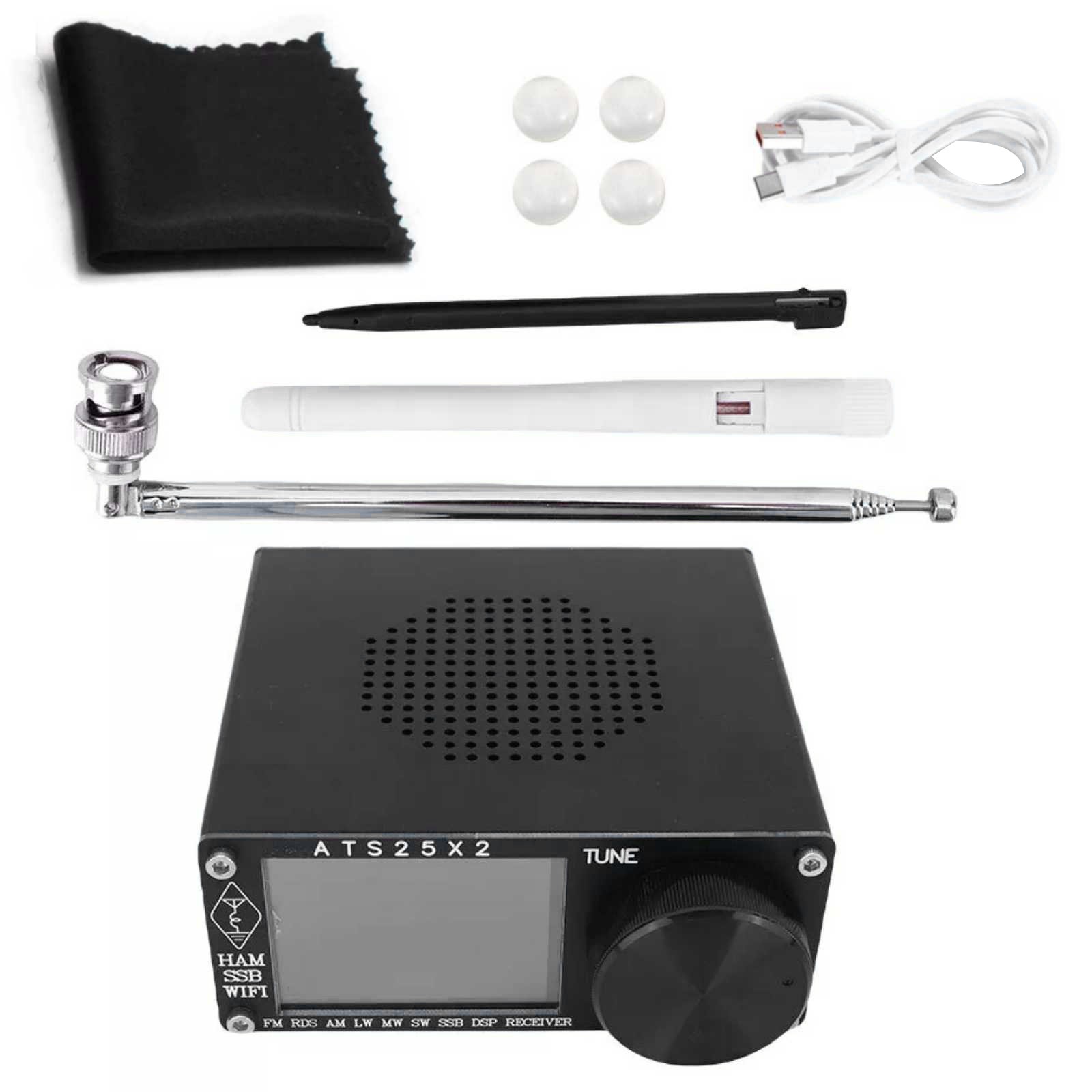 1Pc ATS25X2 WIFI Radio Receiver FM RDS AM LW MW SW SSB DSP All Band Receiver