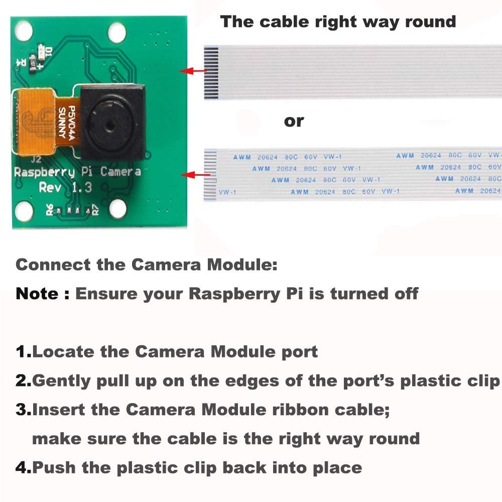 DORHEA Raspberry Pi Mini Camera 5MP 1080p Webcam for Raspberry Pi