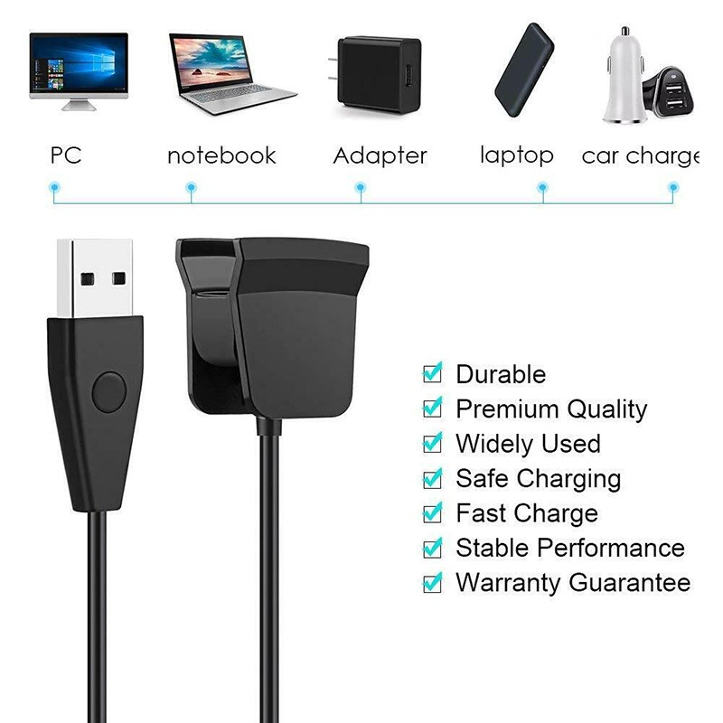 Mini Portable USB Charging Cable Charger Line Cord for Fitbit Alta HR Watch c