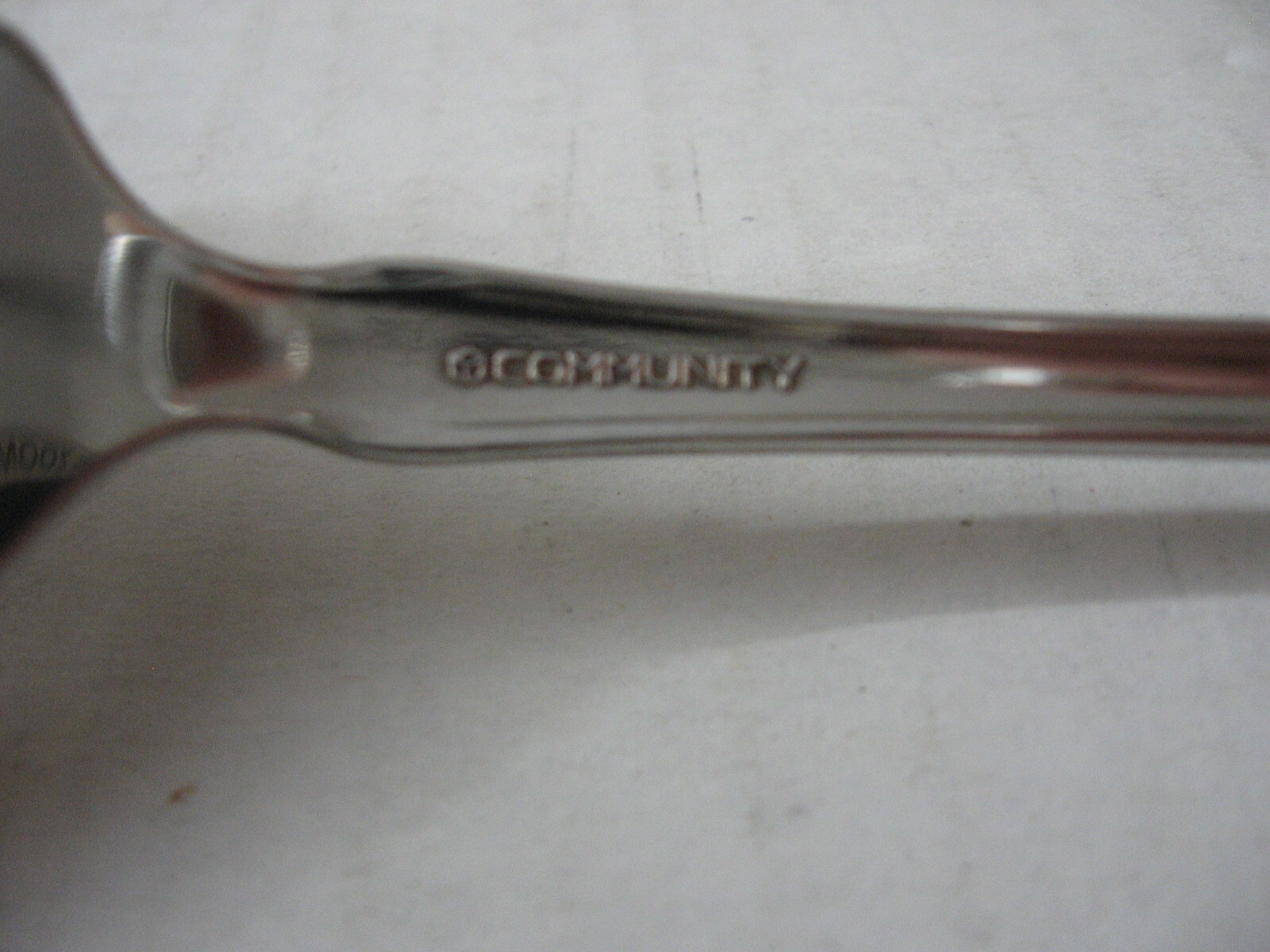 TENNYSON Oneida Community CUBE Solid & Pierced Serving Spoons & Cold Meat Fork