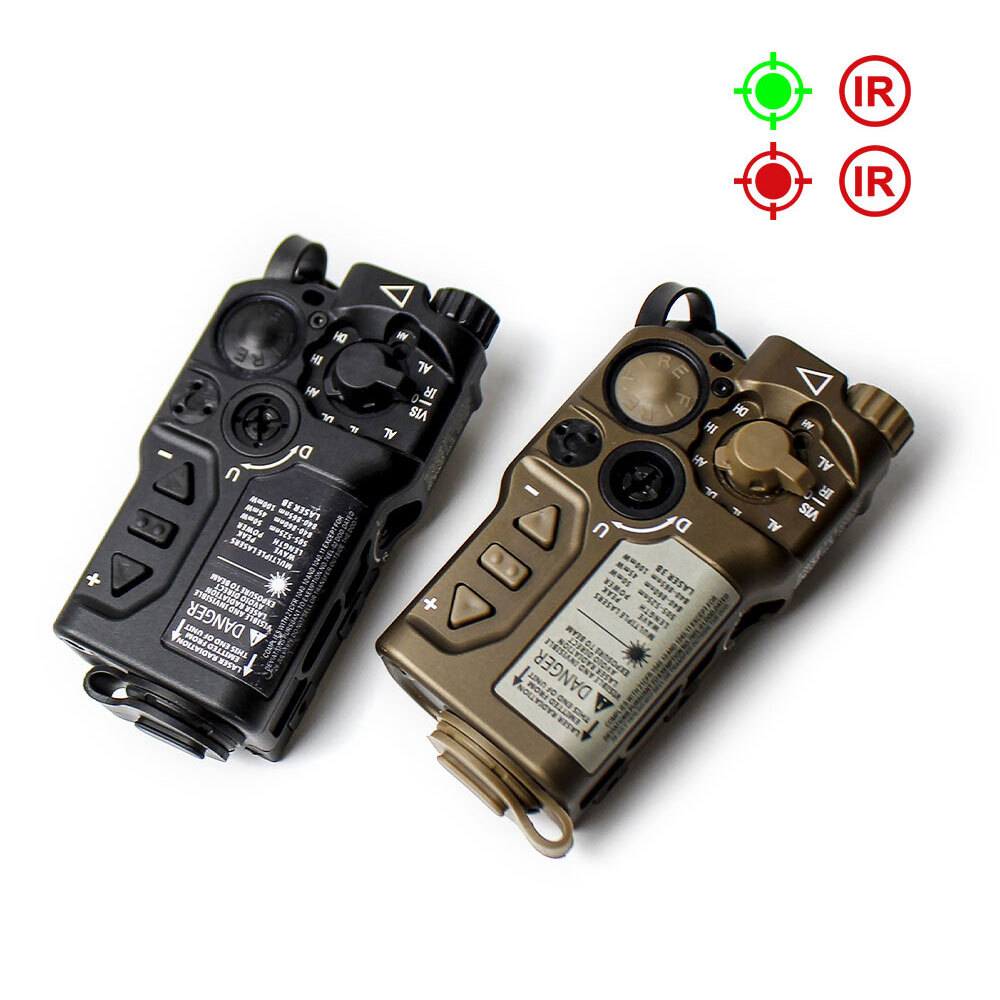 Tactical RAID-X IR Aiming Sight Red Green Dot Laser Hunting Flashlight 20mm Rail