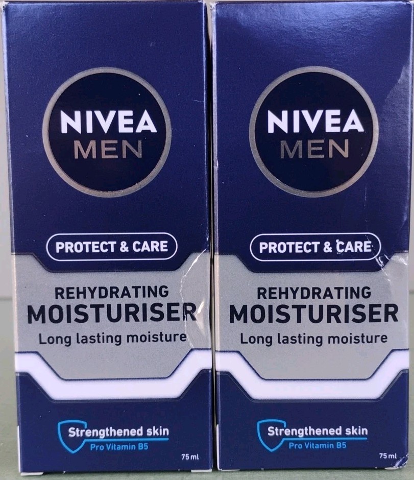Nivea Men Protect & Care Rehydrating Moisturizer 2-Pack 2.5oz 75ml Exp 03/2028