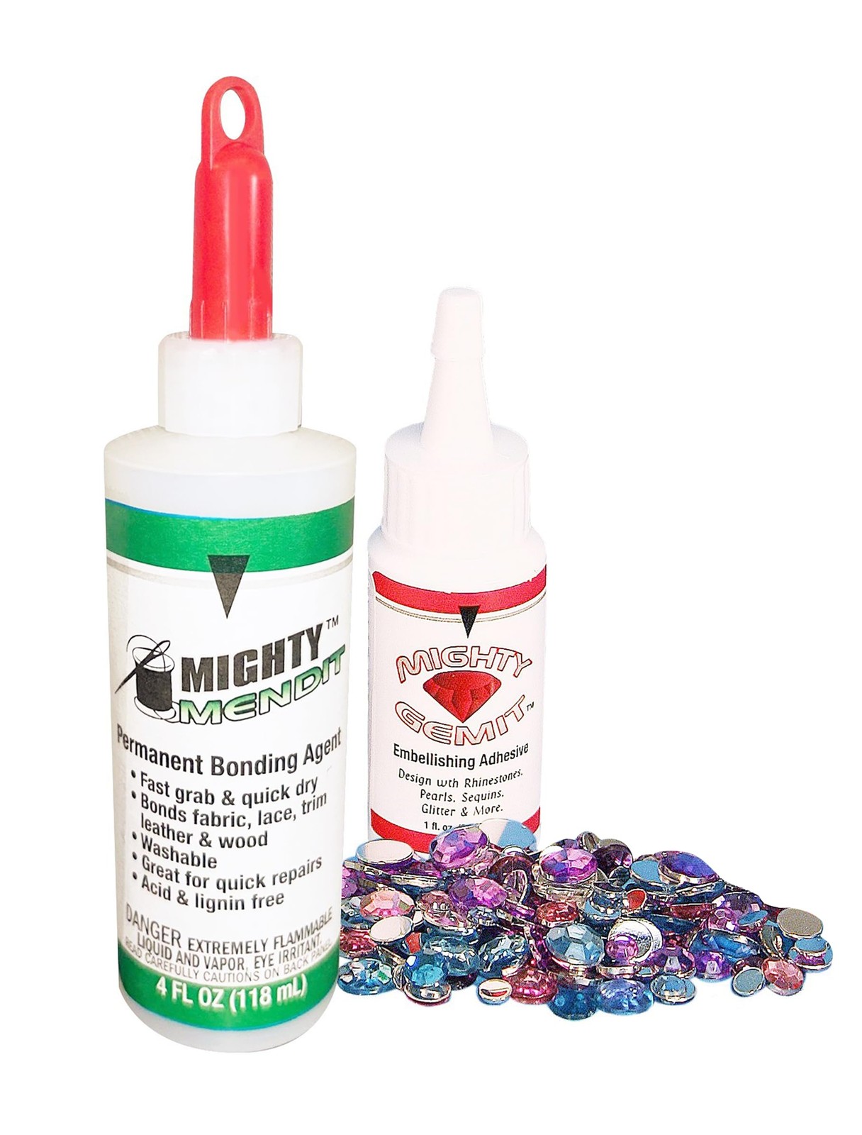 ™, Permanent Fabric Adhesive, Flexible Stretchable Washable, Clear, 4 oz, Plu...