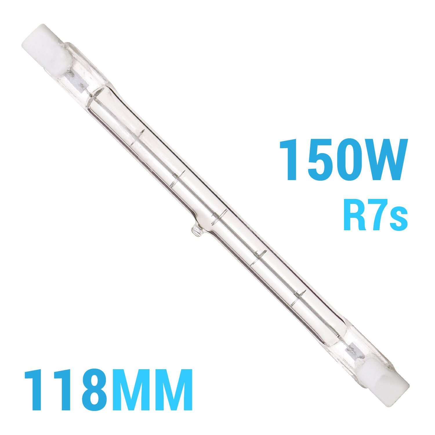 Satco S3142 S3494 150T3Q/CL 118mm 150W 120V T3 Recessed SC R7s Clear Warm White
