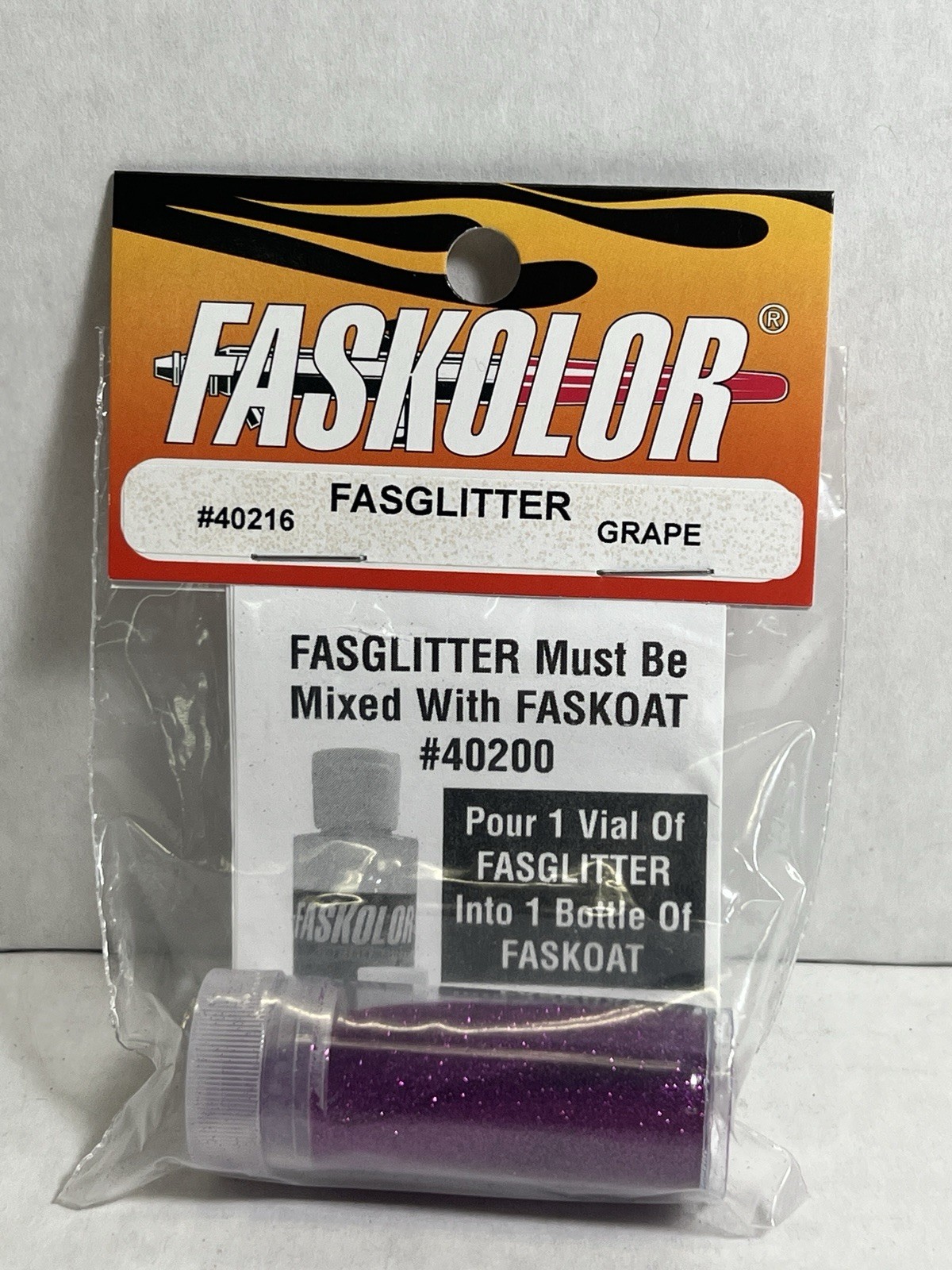 PARMA FASKOLOR #40216 FASGLITTER GRAPE GLITTER Paint For Clear RC Cars Trucks