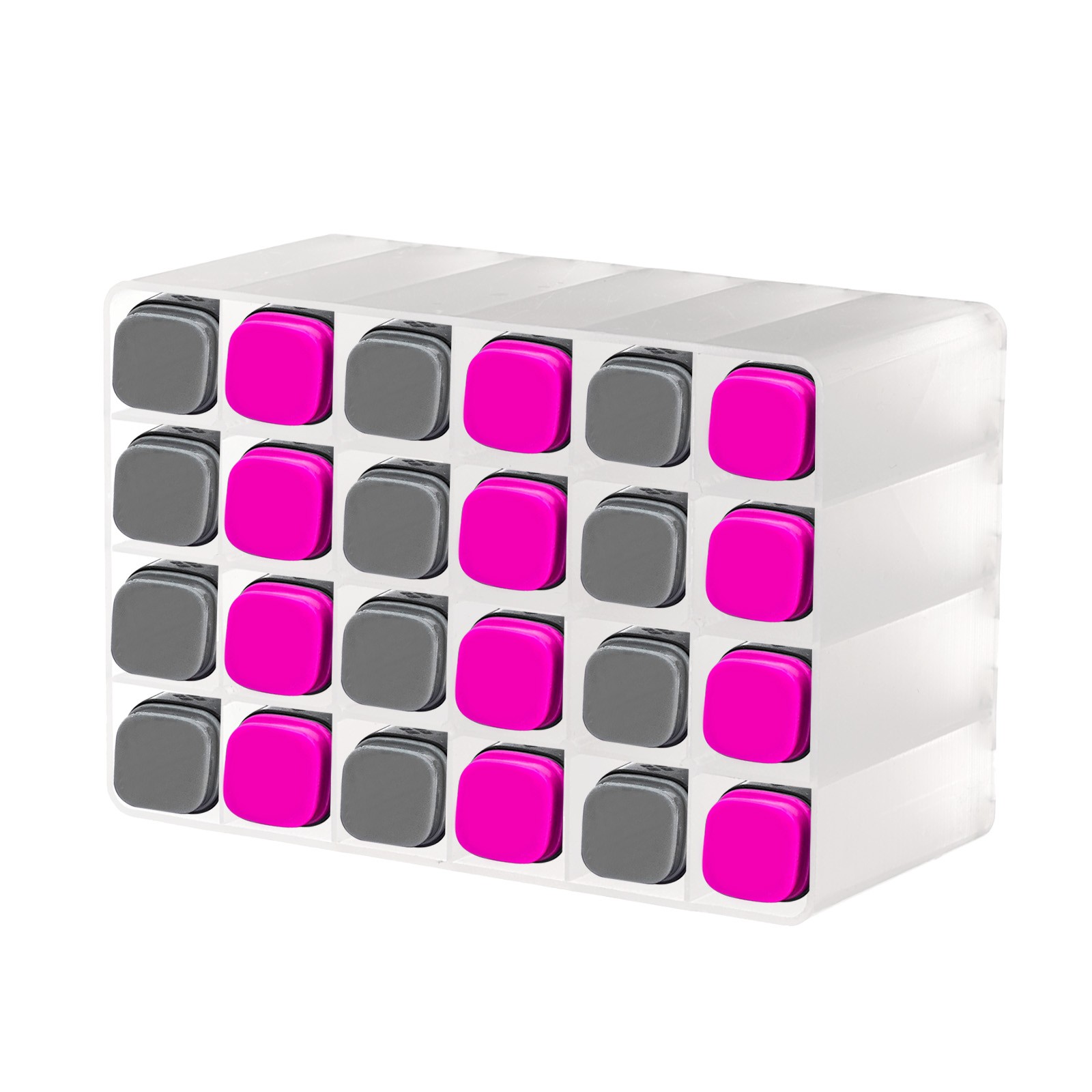 Marker Organizer, 24 Slots Marker Holder Organizer PP Marker Storage(White)
