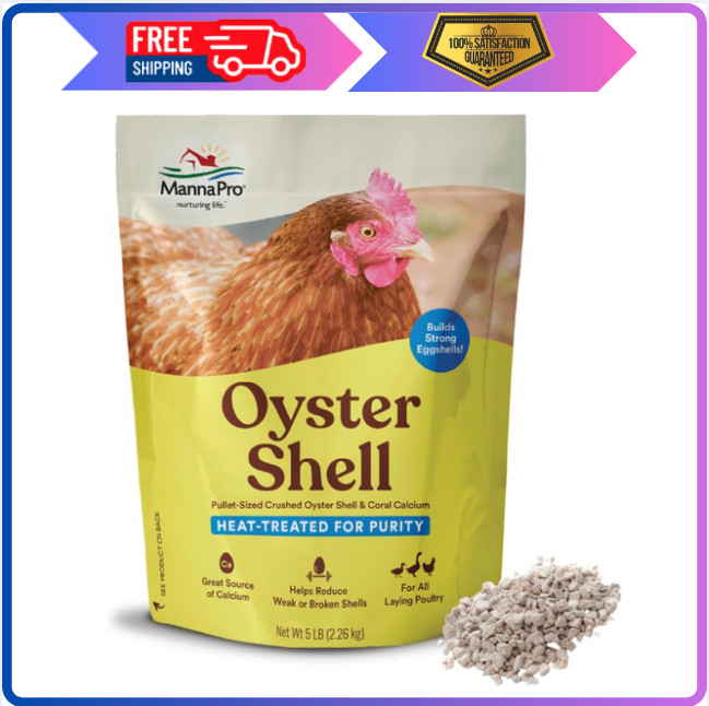 Crushed Oyster Shell Calcium Supplement for Laying Chickens - Poultry Treat - 5