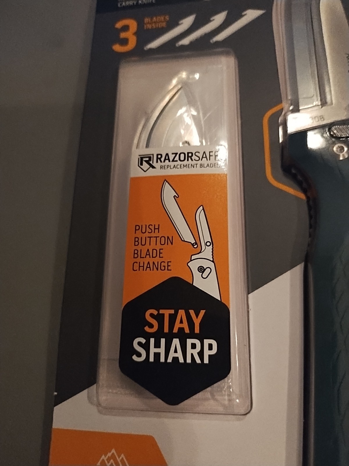 Outdoor Edge Razor SX5 Folding Knife 3 Replaceable Blades GFN Handle Linerlock