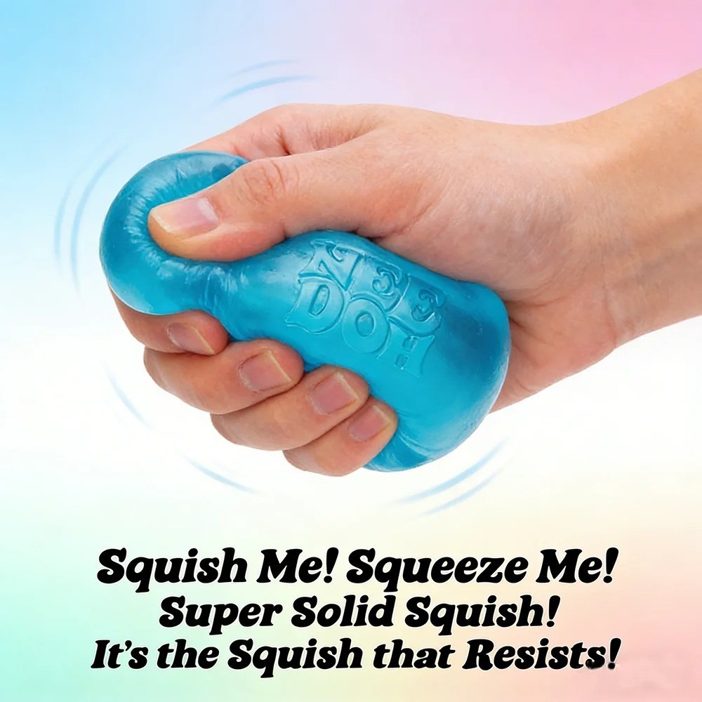 Nee Doh Nice Cubes Ice Cube Toy Super Solid Squish Blue