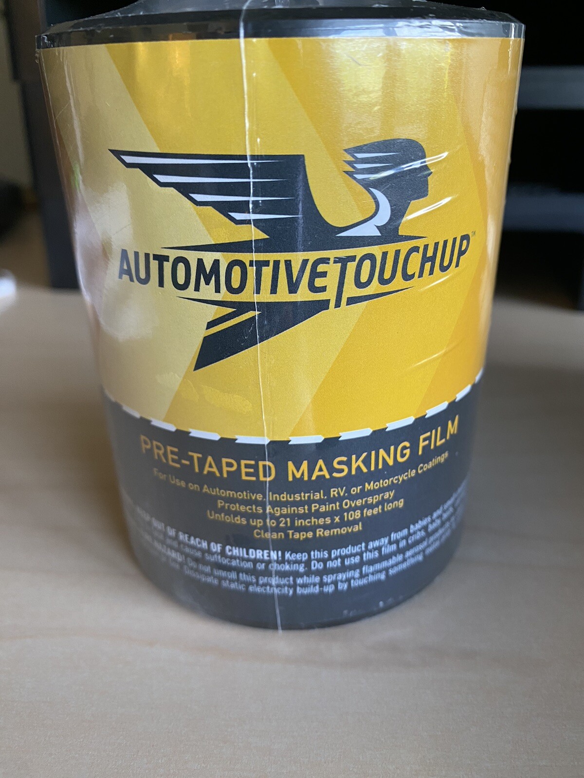 Automotive touchup pre-tape masking film Unfolds Up To 21 In. X 108 Feet Long