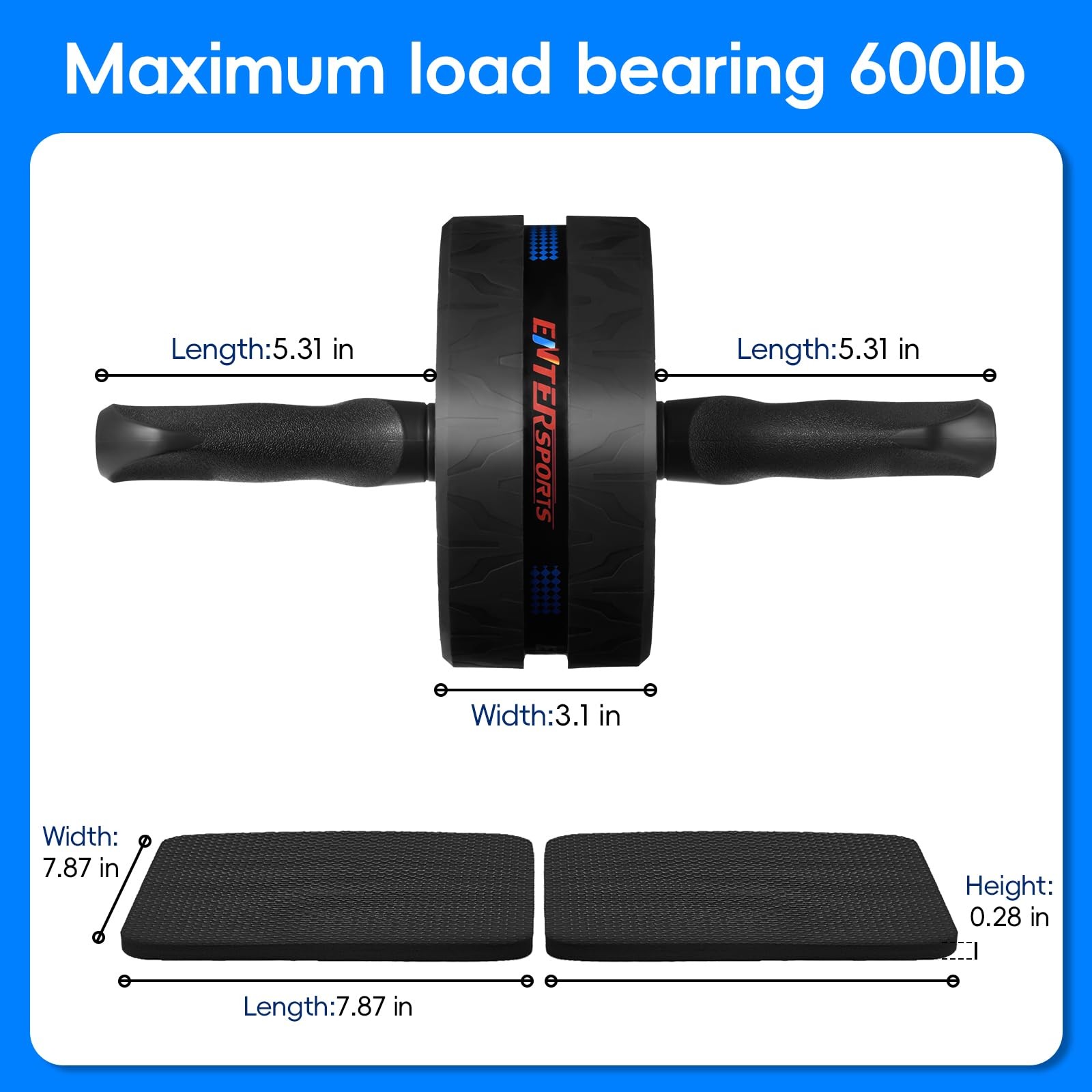 Ab Roller Wheel for Abs Workout - Abdominal Exercise Equipment with 2 Knee Pads