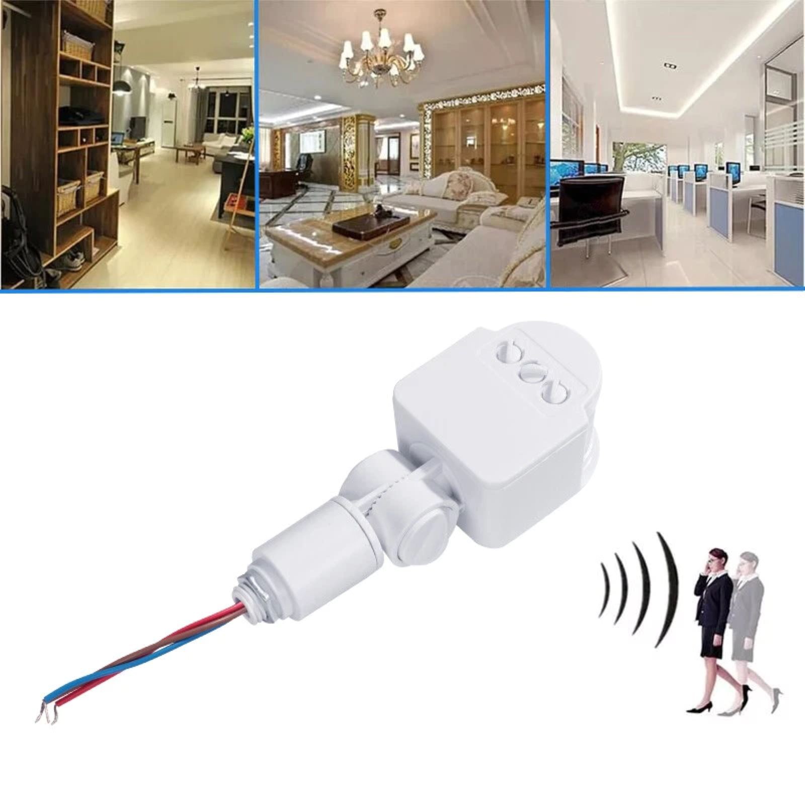 2pcs PIR Motion Sensor Switch Wall Light Switch For Working Humidity: 93%RH