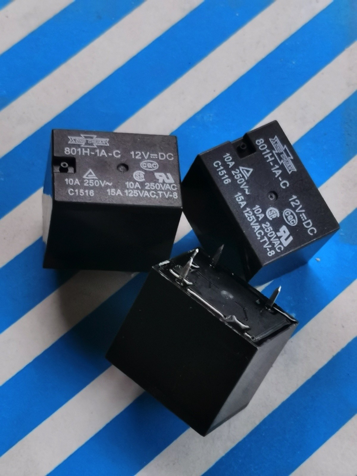 New 801H-1A-C 12VDC Power Relay 10A 12VDC 4 pins x 10pcs *mp