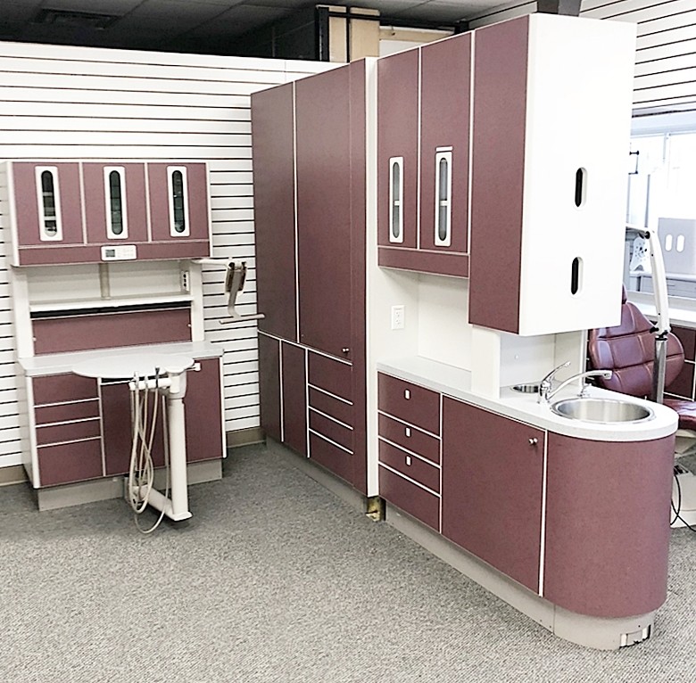 ADEC 5543 Center Island Console w/ X-Ray Pass Through & Privacy Doors