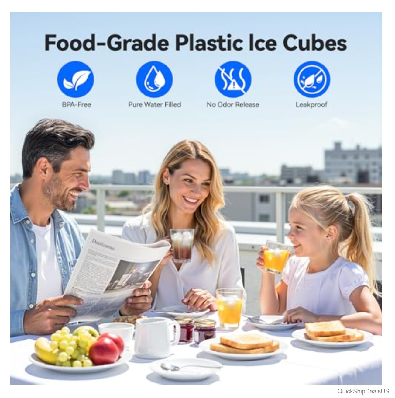360 Pack Reusable Ice Cubes Drinks BPA-Free Ice Packs Lunch Boxes Coolers