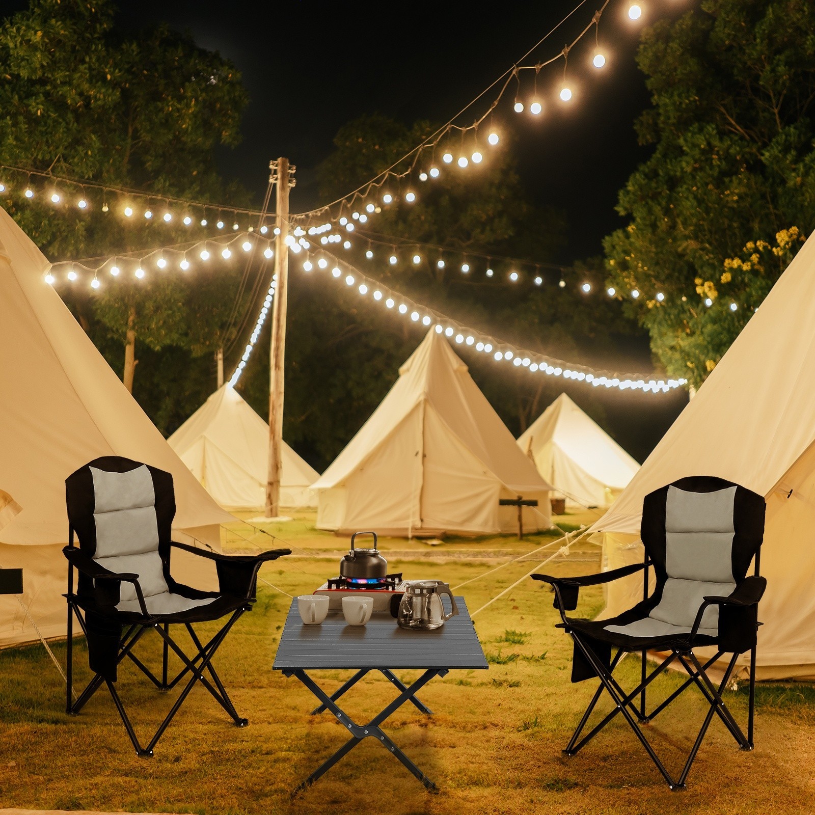Folding Camping Table Portable Picnic Table, Lightweight Roll up Side Table
