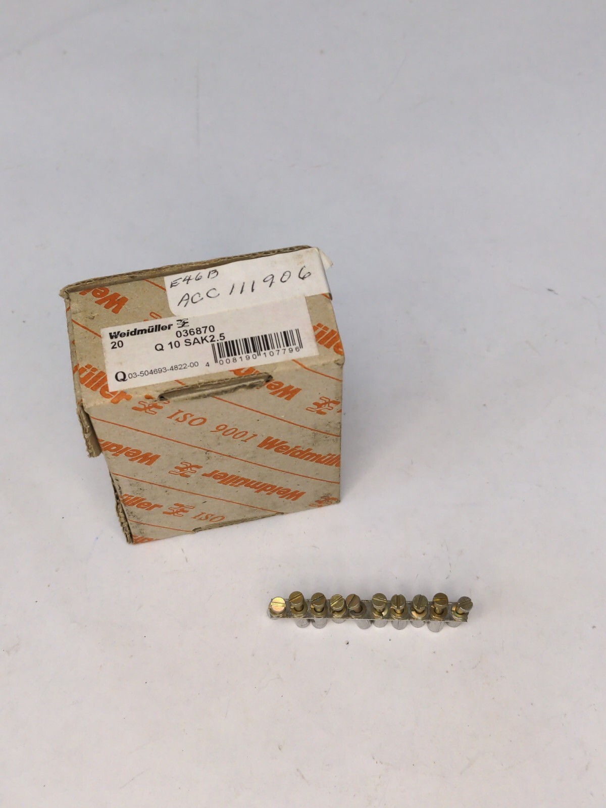 WEIDMULLER 036870 Q 10 SAK2.5 SCREW BRIDGE
