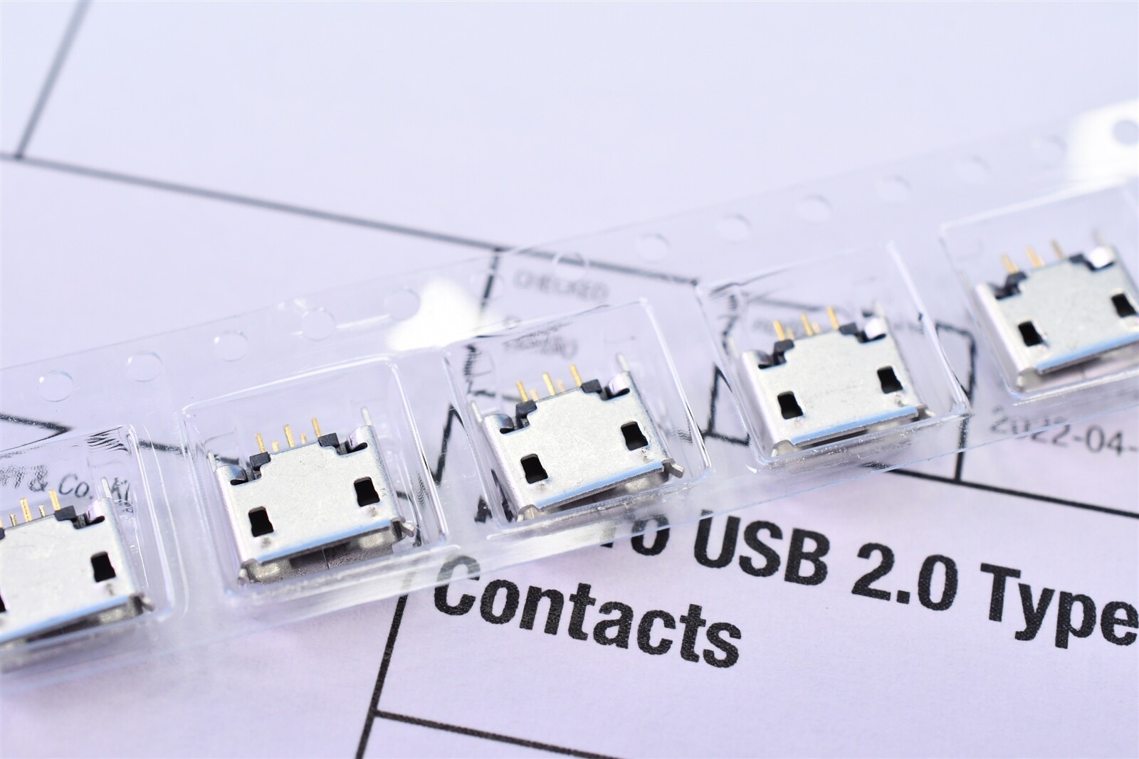 20 Wurth USB Micro AB USB 2.0 Connectors Receptacles 5 Pin Contacts Panel Mount