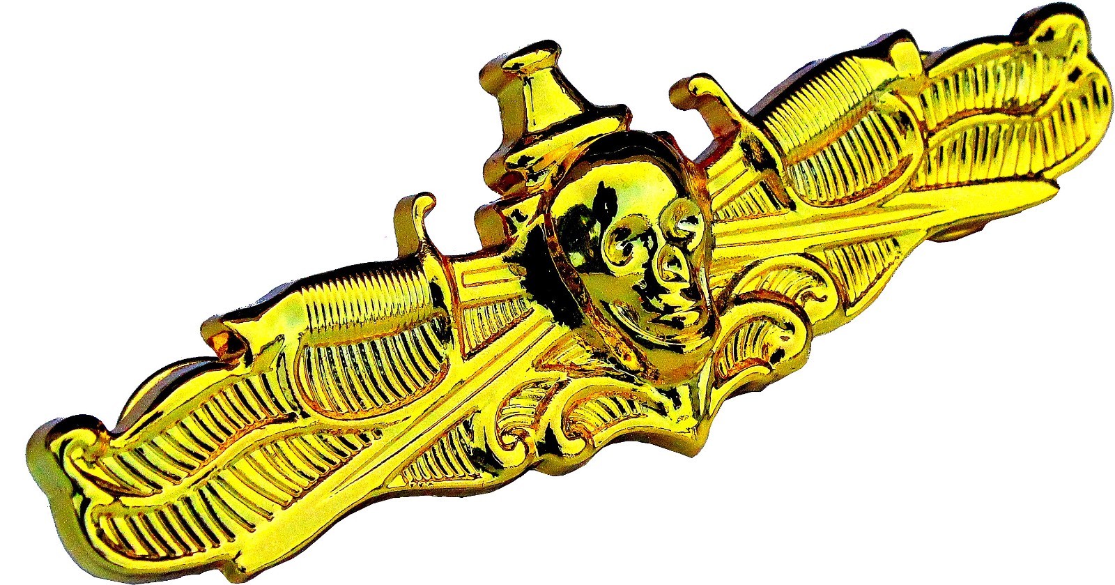 US Navy Surface Warfare Officer Skull Badge USN SWO Insignia Naval Golden Pin