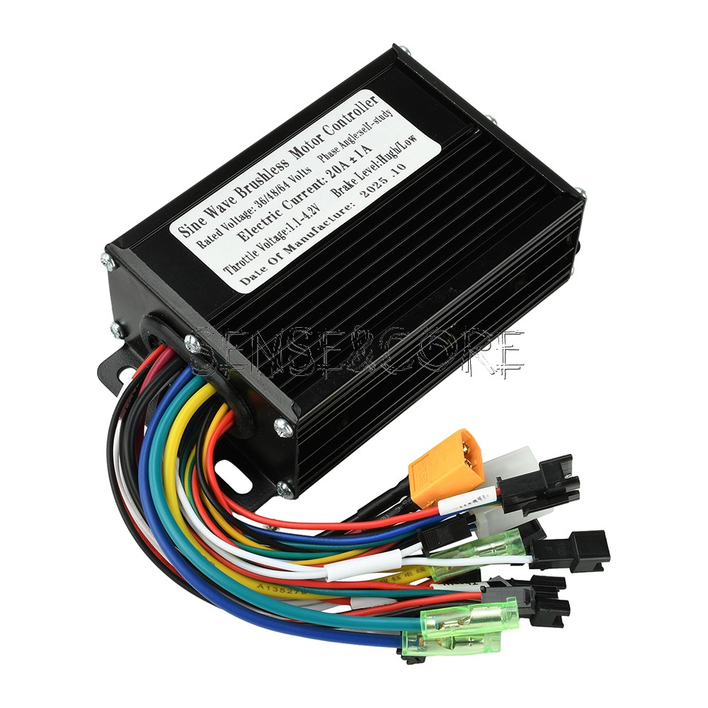 36V 48V 20A Sine Wave Brushless Motor Controller 350W-500W for Electric Bicycle
