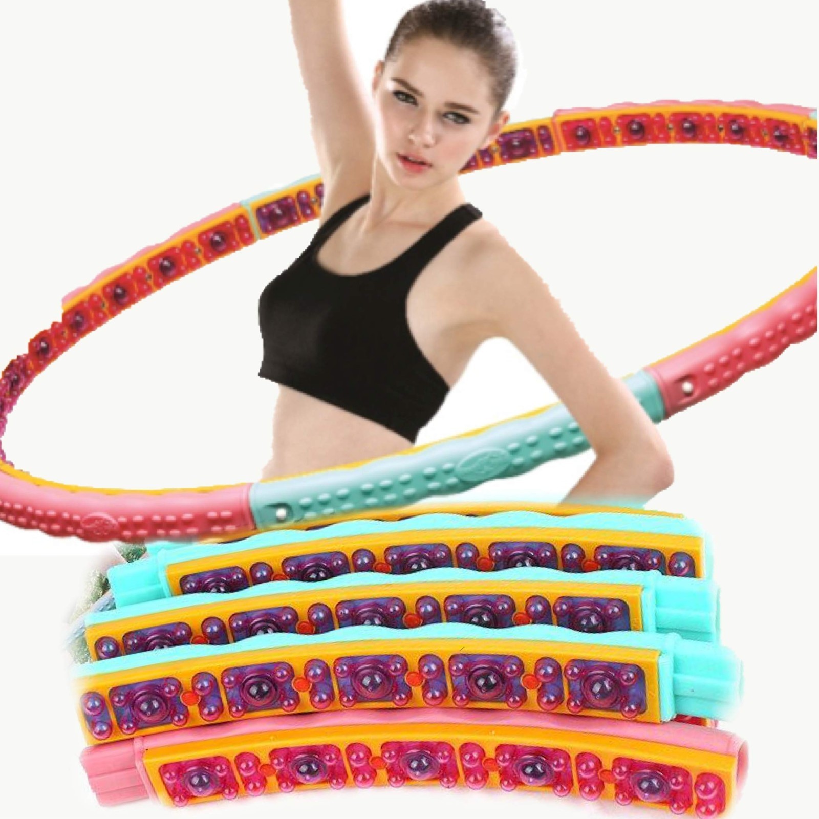 Weighted Magnetic Hula  Heqalth Hoop 2.1kg- Adult Fitness  Exercise Fat burning