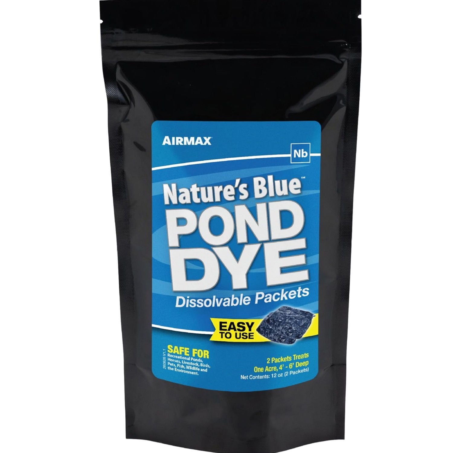 Pond Dye Packets Nature's Blue Colorant for Large Pond & Lake, Beneficial UV ...