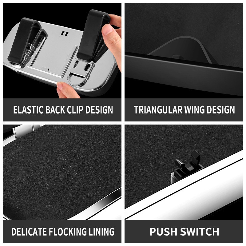 Multifunctional Sunglasses Glasses Case Holder Cage Box Sun Visor Glasses Clip