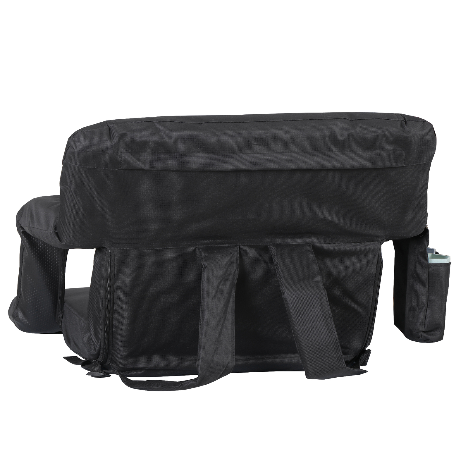 24.5'' Portable Stadium Seat for Bleacher with Back Support Easy to Carry Black
