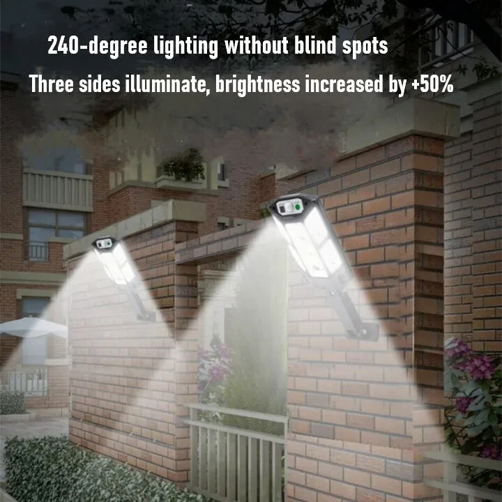 2PCS 99000000LM LED Solar Wall Light Commercial Dusk To Dawn Outdoor Street Lamp