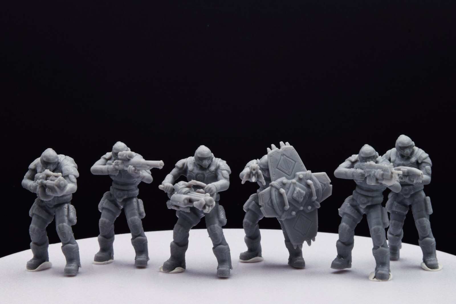 Gears Of War COG Soldier Winter Squad Miniature - Resin 3D Printed - Wargame/D&D