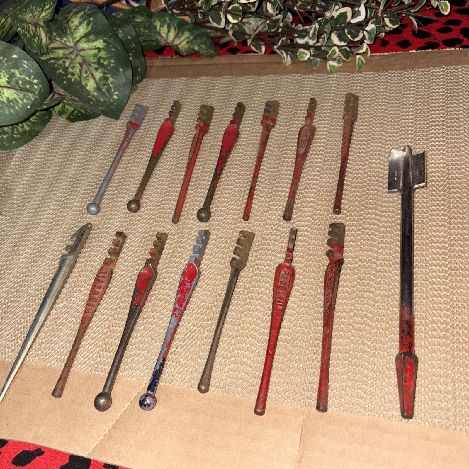 15 Vintage Antique Glass Cutters Cutting Tools Red Devil & Craftsman/Unique Bit