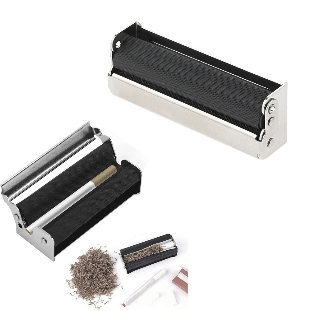 78MM Cigarette Roller with Lid Metal Cigarette Rolling Cigarette Maker with Lid