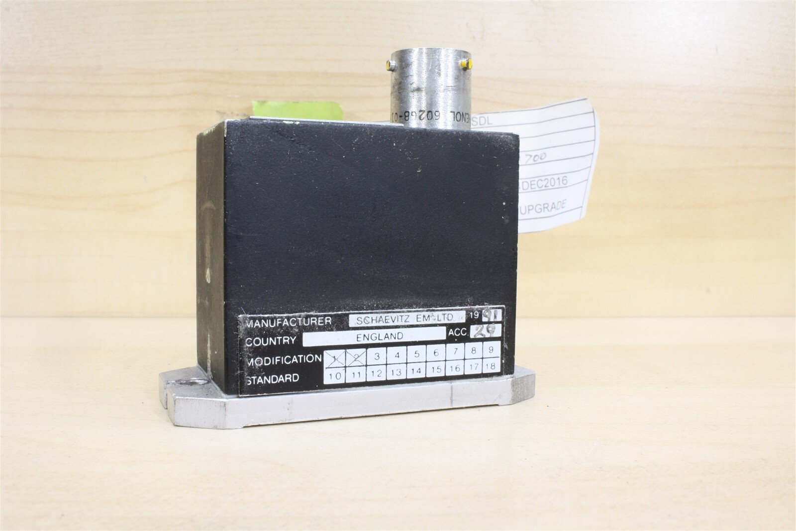 Schaevitz Aircraft Accelerometer A263-0107 (Made in England)