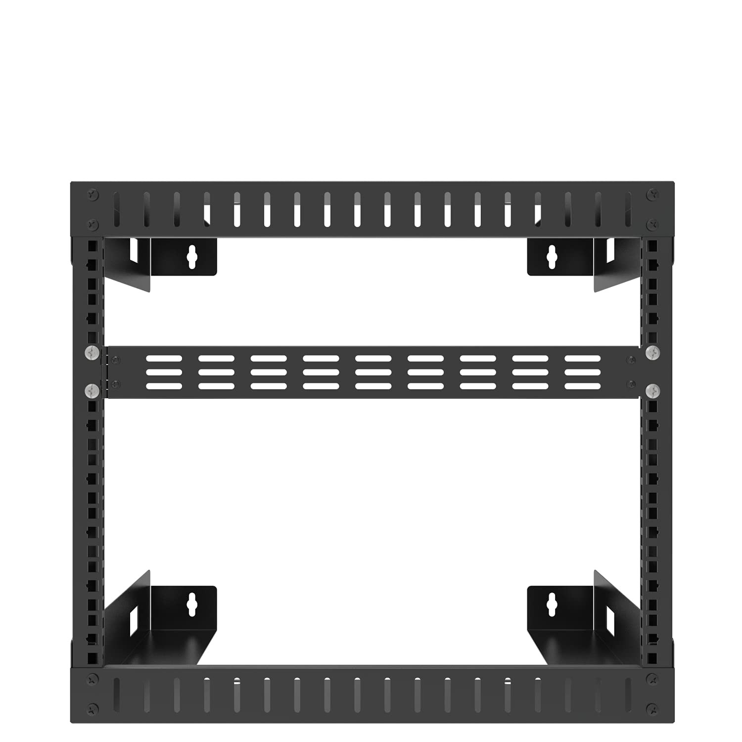 1U Hinged Blank Panel - Slot Vented Server Rack Panel for 19-Inch Network Cab...