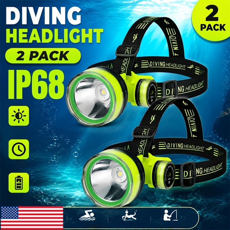 LED Headlights Underwater Waterproof Household Work Lighting Portable Headlamp