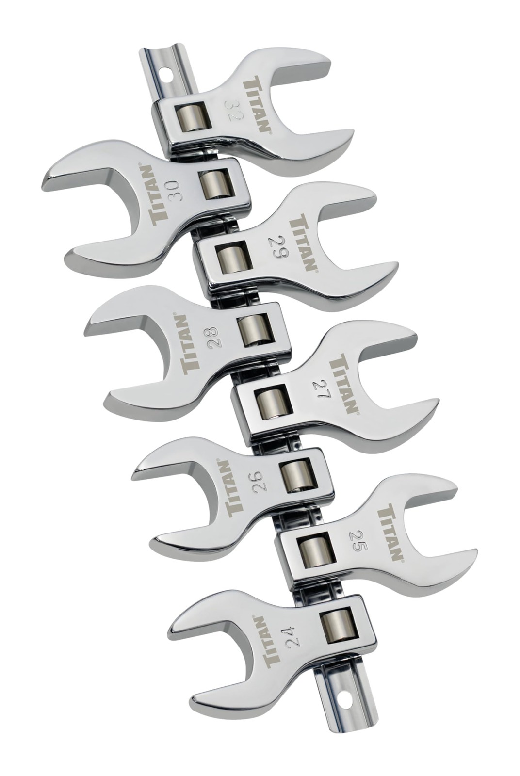 17678 8-Piece 1/2-Inch Drive Metric Jumbo Crowfoot Wrench Set