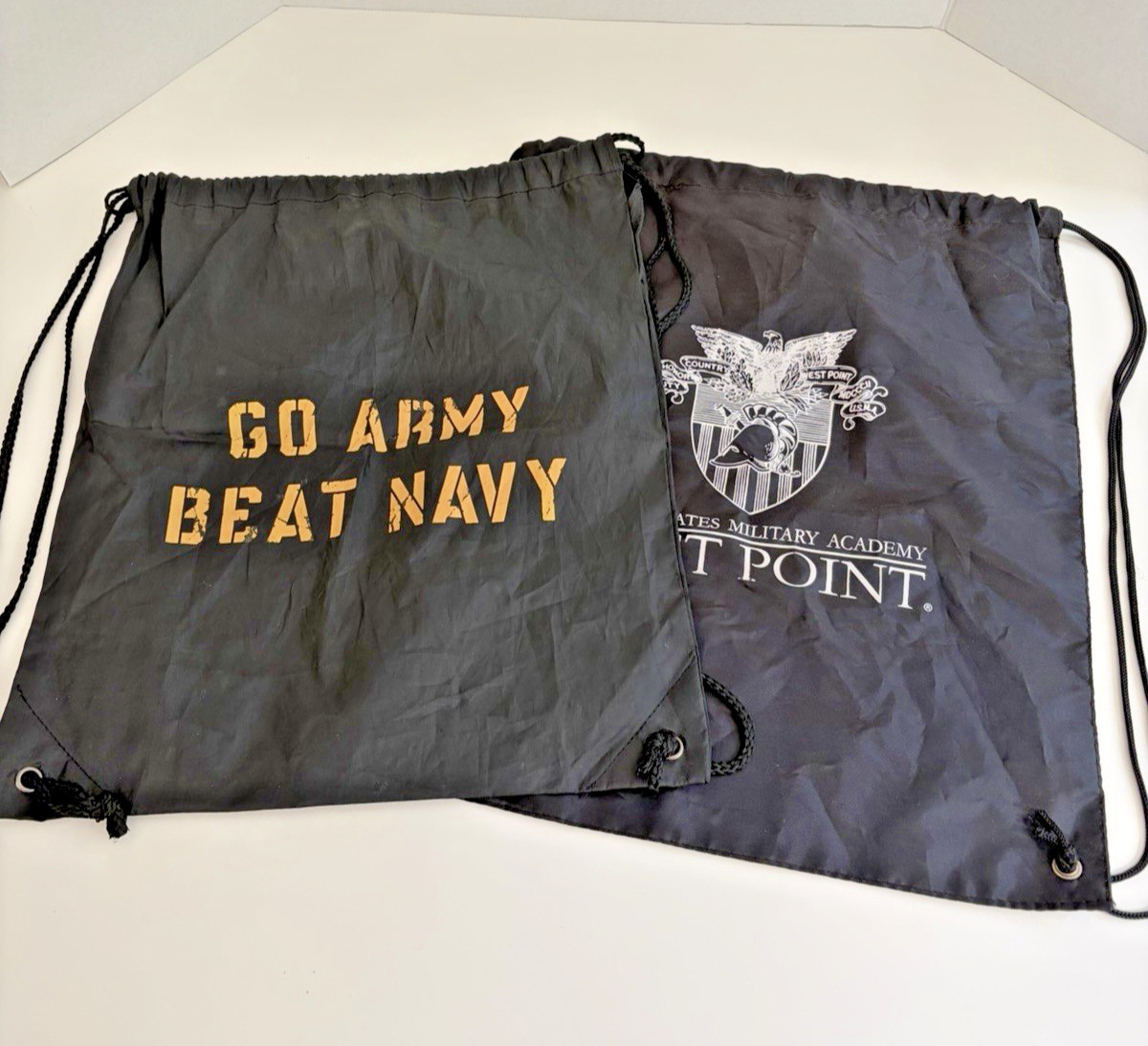 US Army West Point Drawstring Backpack ~ Stuff Sacks Lot of 2