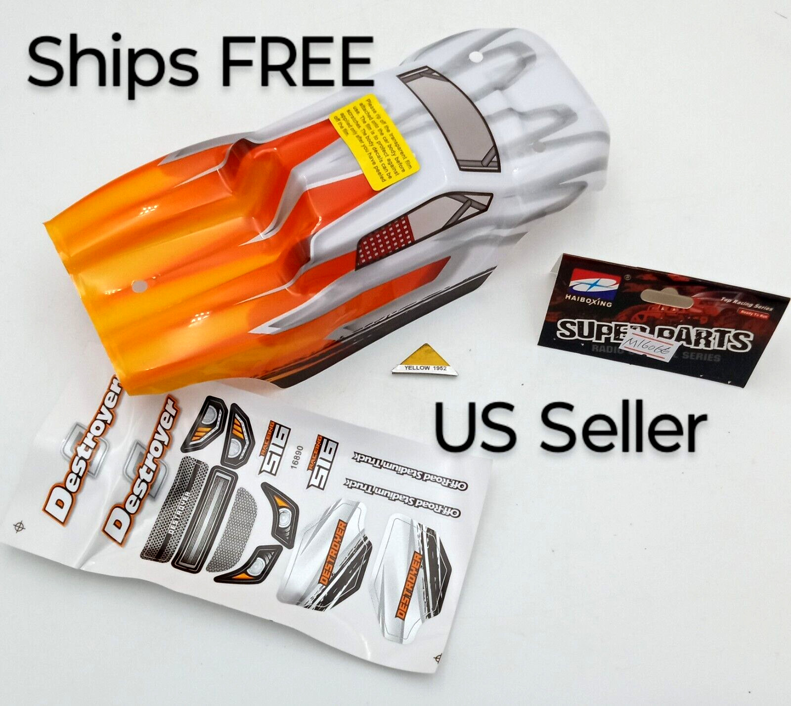 HBX Hailboxing 16890 A RC Original Truck Body Orange M16066 Ships FREE US Seller