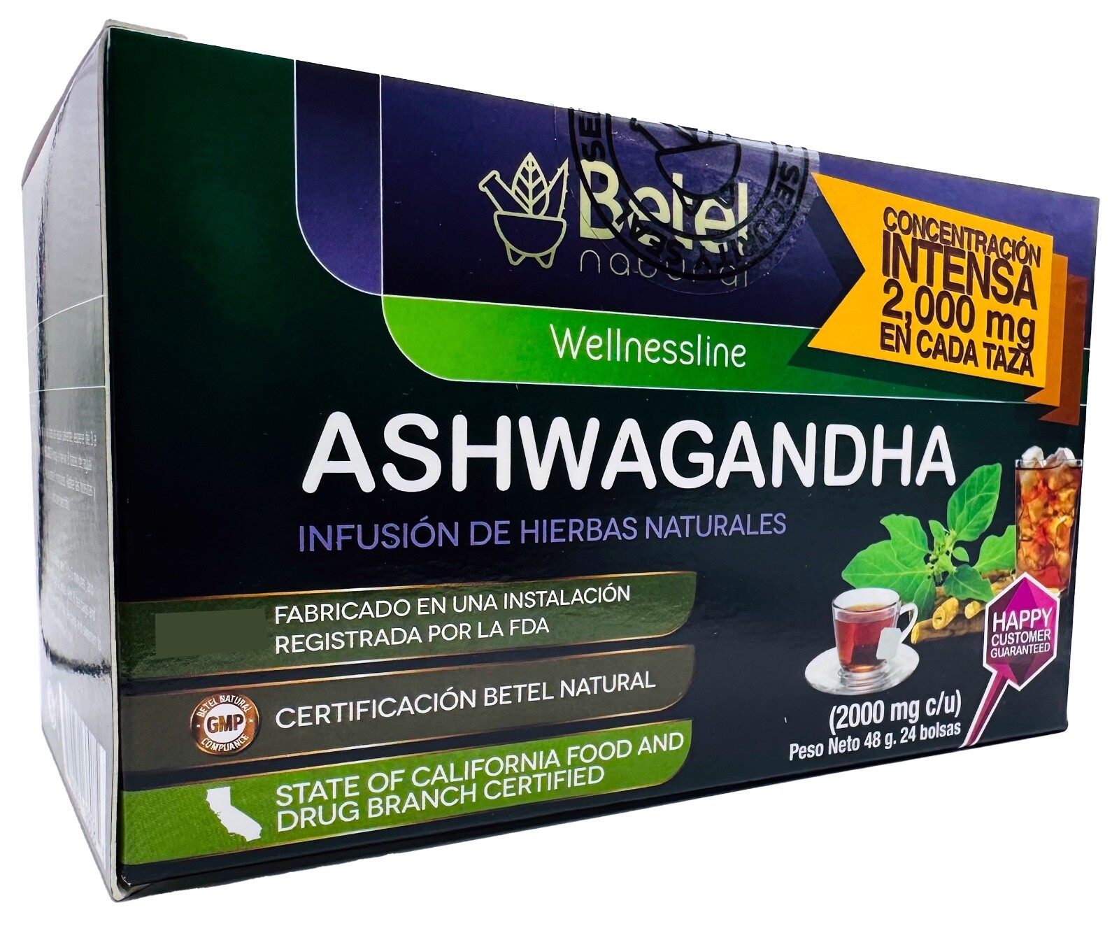 Betel Natural Premium Ashwagandha Tea Relax Your Day Away - 24 Tea Bags