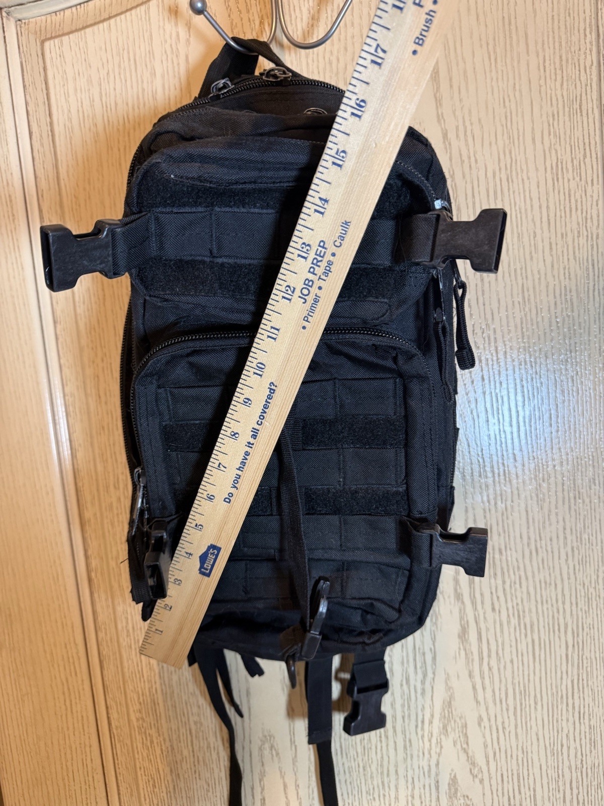 Flying Circle Small Black Military Utility Backpack Day Pack