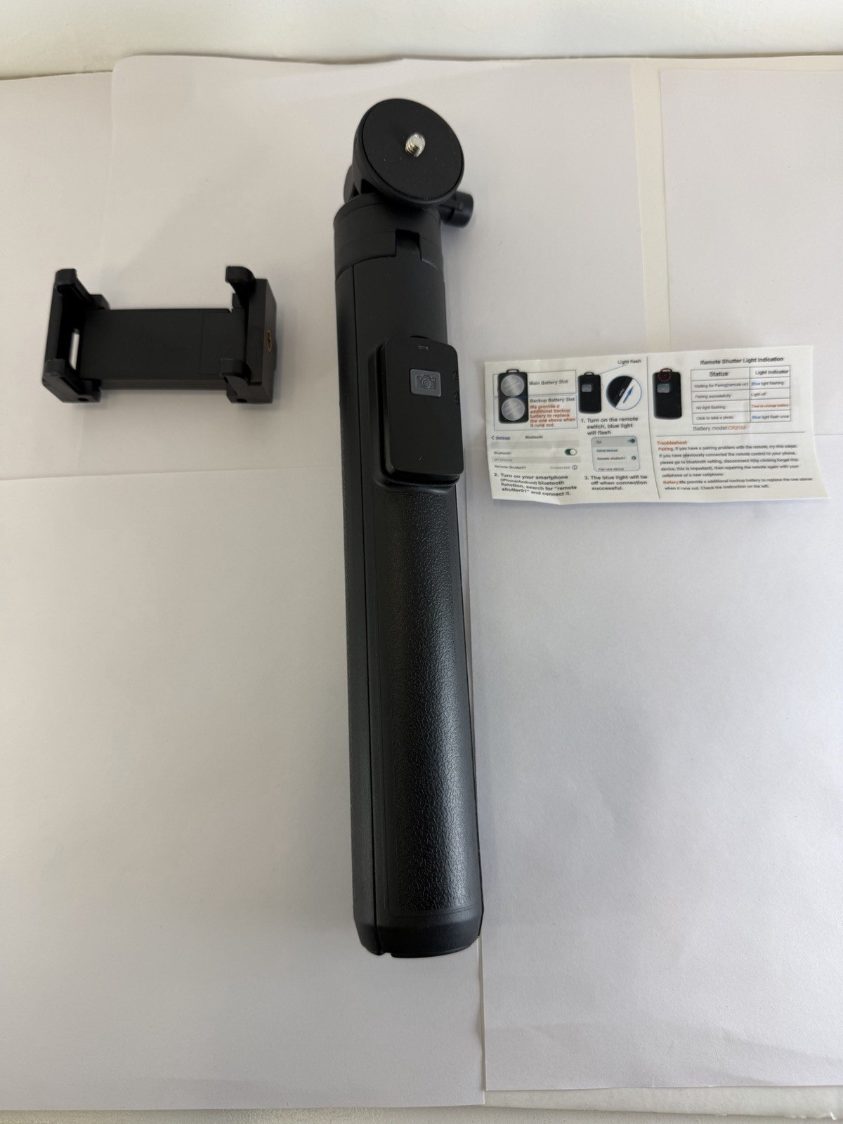 Selfie Stick Tripod Foldable Remote Shutter 360° Rotation for Smartphone Black 2