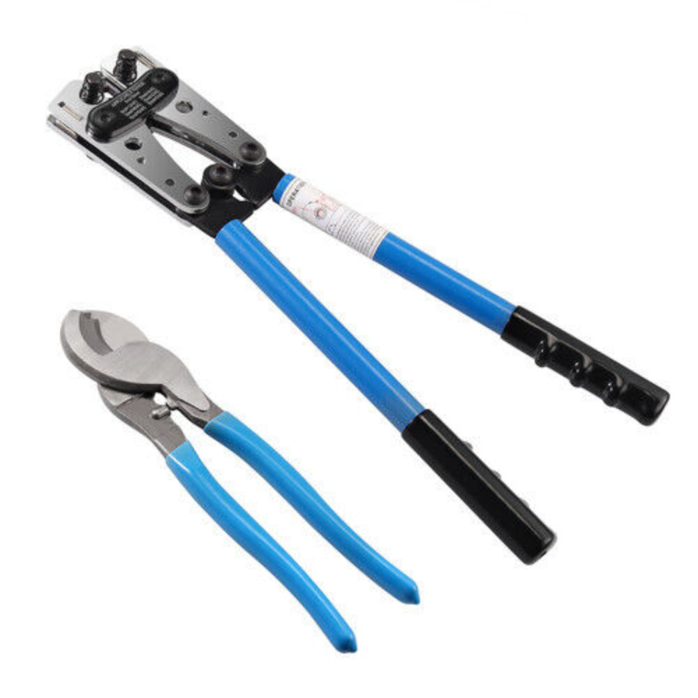 Crimping Tool Cable Lug Crimper Wire Plug Pliers Battery Terminal Assortment Kit