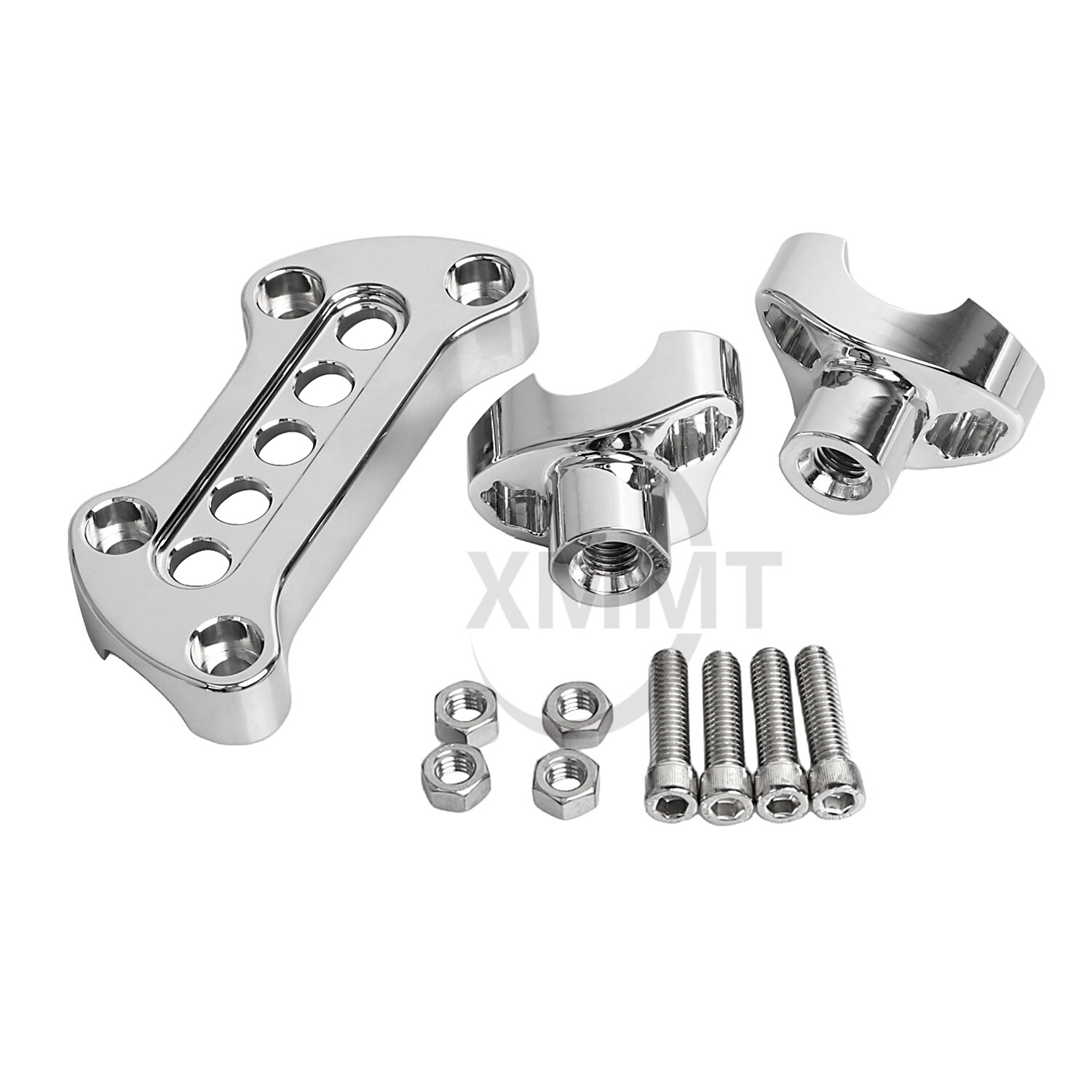 1.7" Handlebar Risers W/ Top Clamp For Harley 1" Bar Dyna Street bob Softail XL