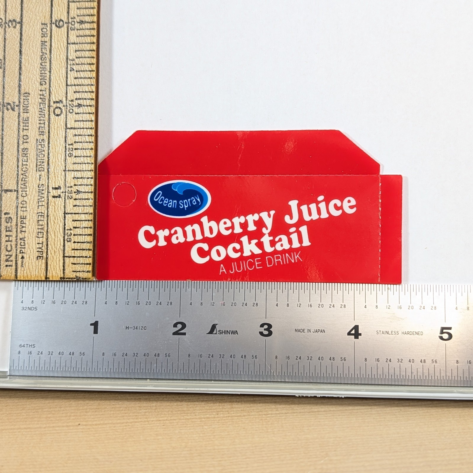 Ocean Spray Cranberry Juice vintage NOS Soda Vending Machine Flavor Strip retro