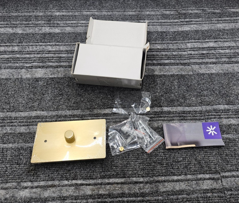 Ozarke Brass Dimmer Switch 1 Gang 2 Way 734376112172 Brass Finish