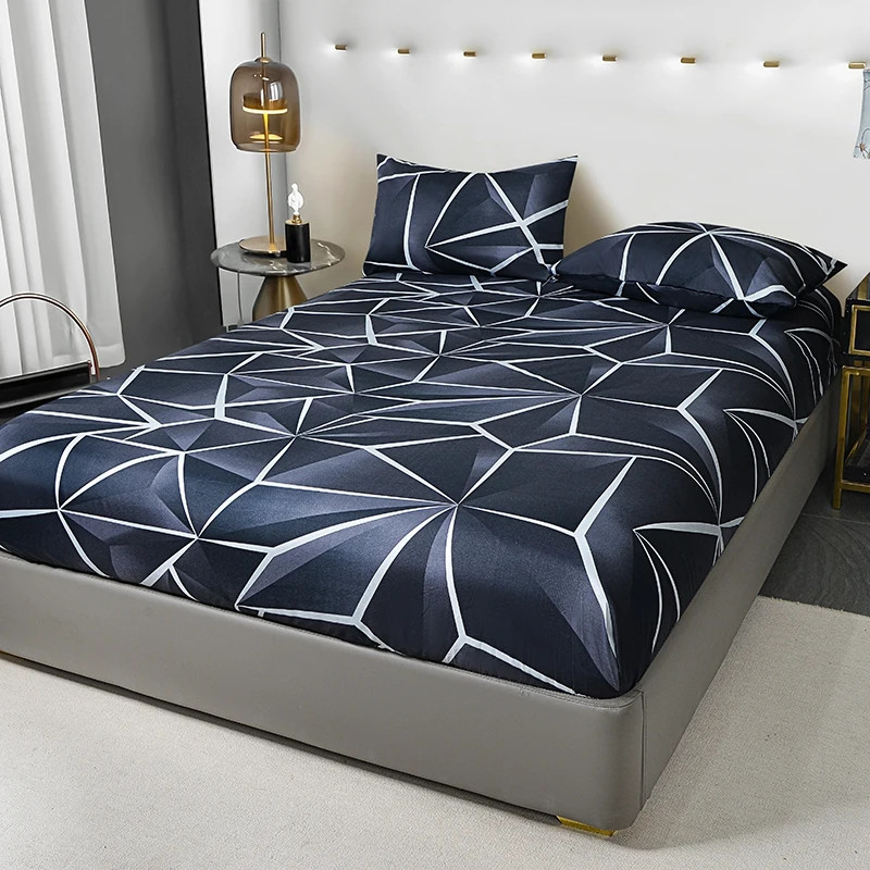 Printed Single Bedding Plant-cashmere Bed Cover Comfortable Mattress Cover for L
