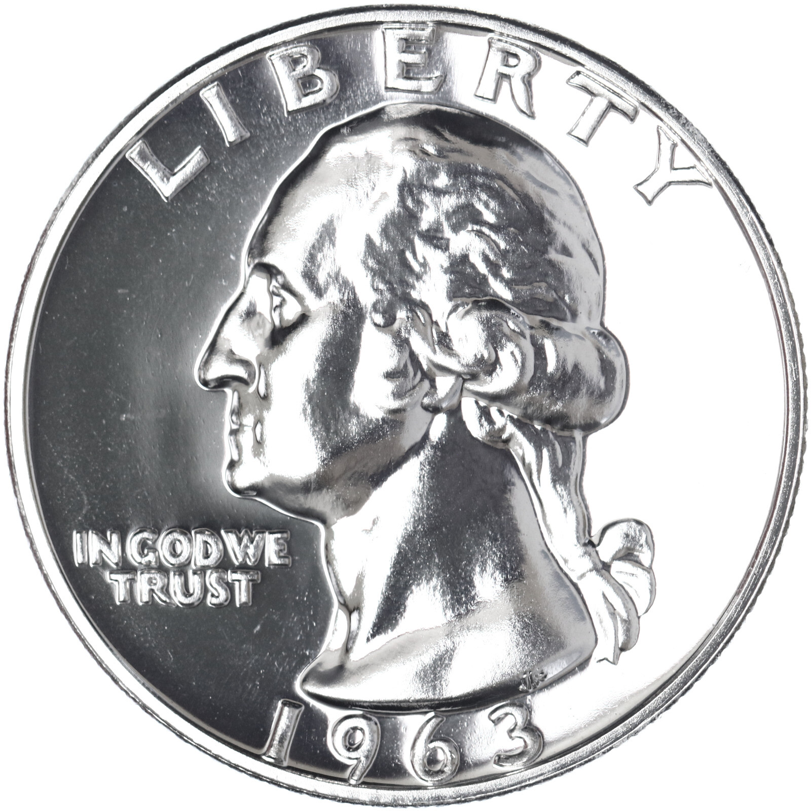 1963 (P) Washington Quarter Gem Proof 90% Silver