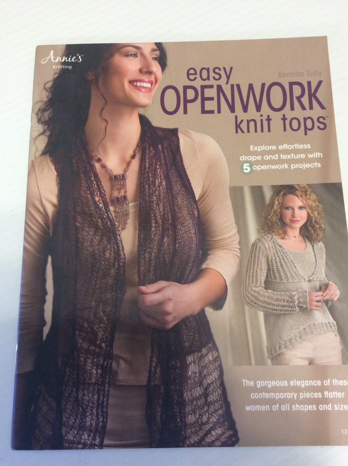 ANNIES Knitting Open Work Sweater Knit Tops Booklet Pattern Book 32 Pages New