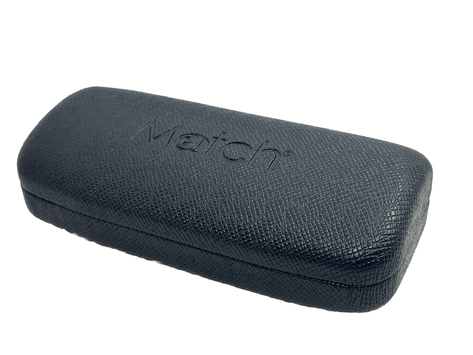 NEW Match Black Textured Hard Clamshell Eyeglasses Case Spring Closure